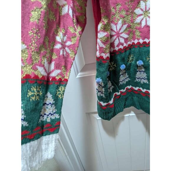 Holiday Time Women's Ugly Merry Christmas Sweater Size 1X 16W-18W Snowflakes - Picture 5 of 10